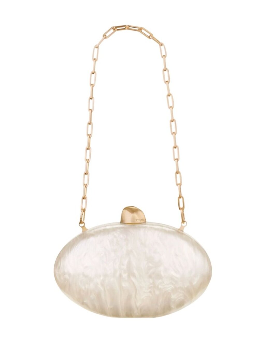 NWT Cult Gaia Eviana Ivory Acrylic Clutch Bag MSRP $398